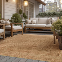 Faux Cashmere Print Jute-Look Area Rug - product view 6