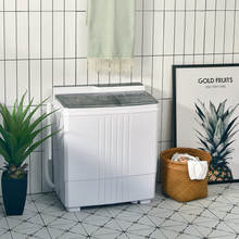 Compact Mini Laundry Washer for Apartment and Home (White & Gray) - product view 7