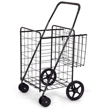 Jumbo Folding Shopping Cart for Grocery Laundry Book Luggage Travel
