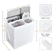 Compact Mini Laundry Washer for Apartment and Home (White & Gray) - product view 8