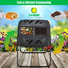 43 Gallon Composting Tumbler, Dual Chamber High Volume Compost with 2 Sliding Doors - product view 5