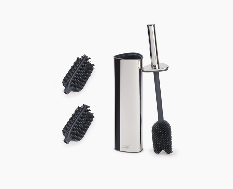 Flex™ 360 Luxe Toilet Brush with Stainless-steel Finish Starter Set - product view 1