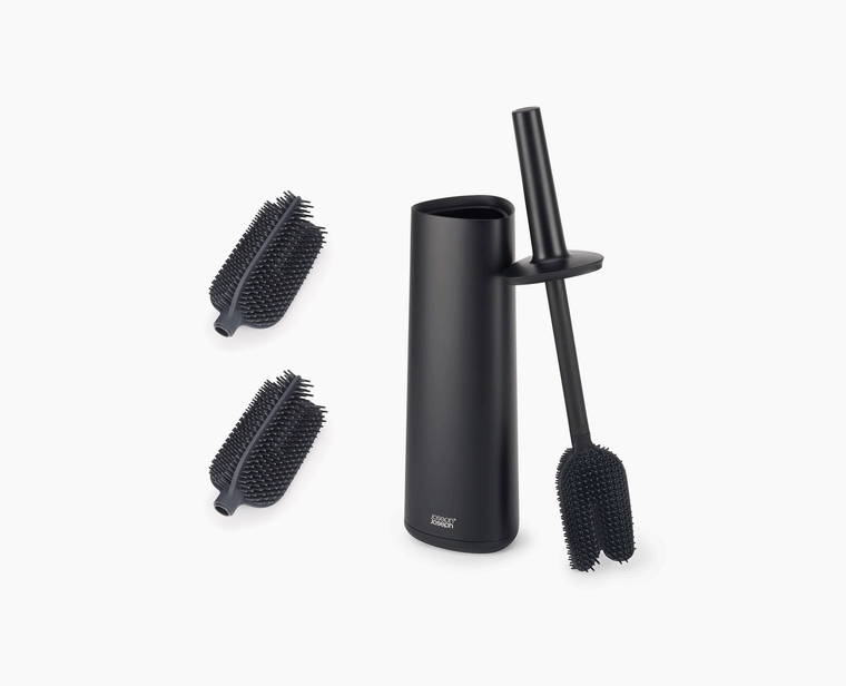 Flex™ 360 Matt Black Toilet Brush Starter Set - product view 1