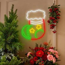 1 Piece Christmas Socks Decor Acrylic Artwork LED Neon Signs Lights - product view 1