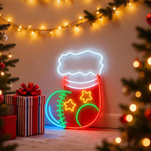 1 Piece Christmas Socks Decor Acrylic Artwork LED Neon Signs Lights - product view 2