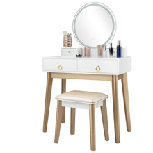 Vanity Set with Touch Screen Dimming Mirror, 3 Color Lighting Modes - product view 1