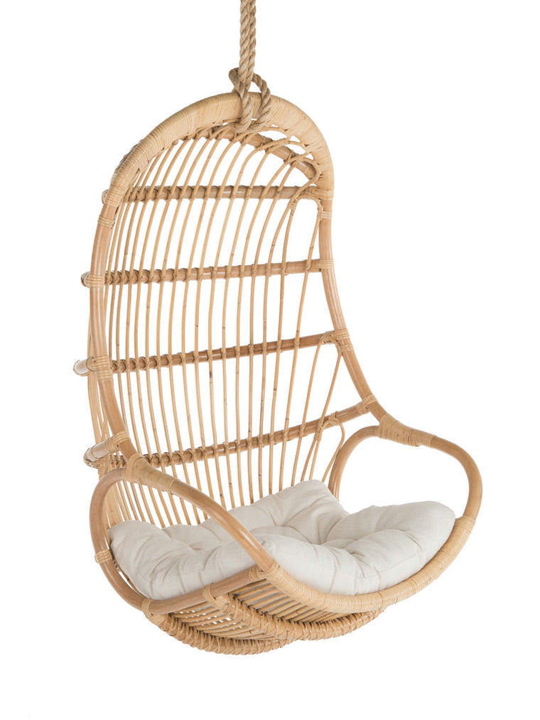 Hanging Rattan Swing Chair with Seat Cushion - product view 1