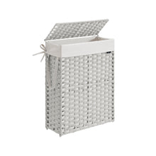 Slim Laundry Hamper with Lid and Handles - product view 3
