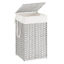 Slim Laundry Hamper with Lid and Handles - product view 6