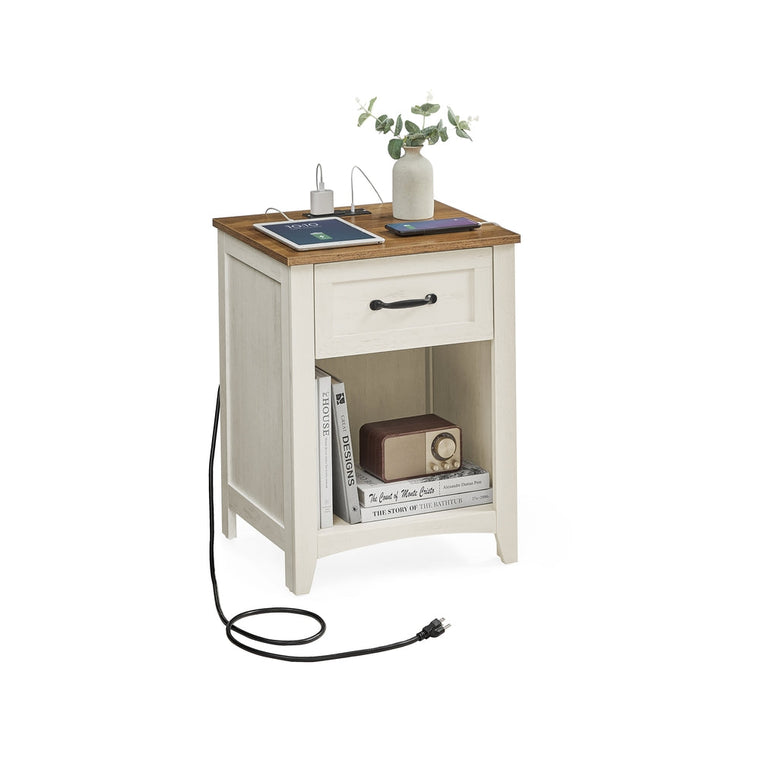 Liry Collection - Nightstands with Charging Station and Open Compartment - product view 1