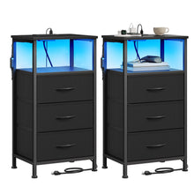 Smart bedside table with charging station and app controlled led lights - product view 6