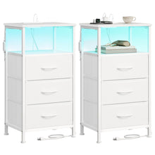 Smart bedside table with charging station and app controlled led lights - product view 5