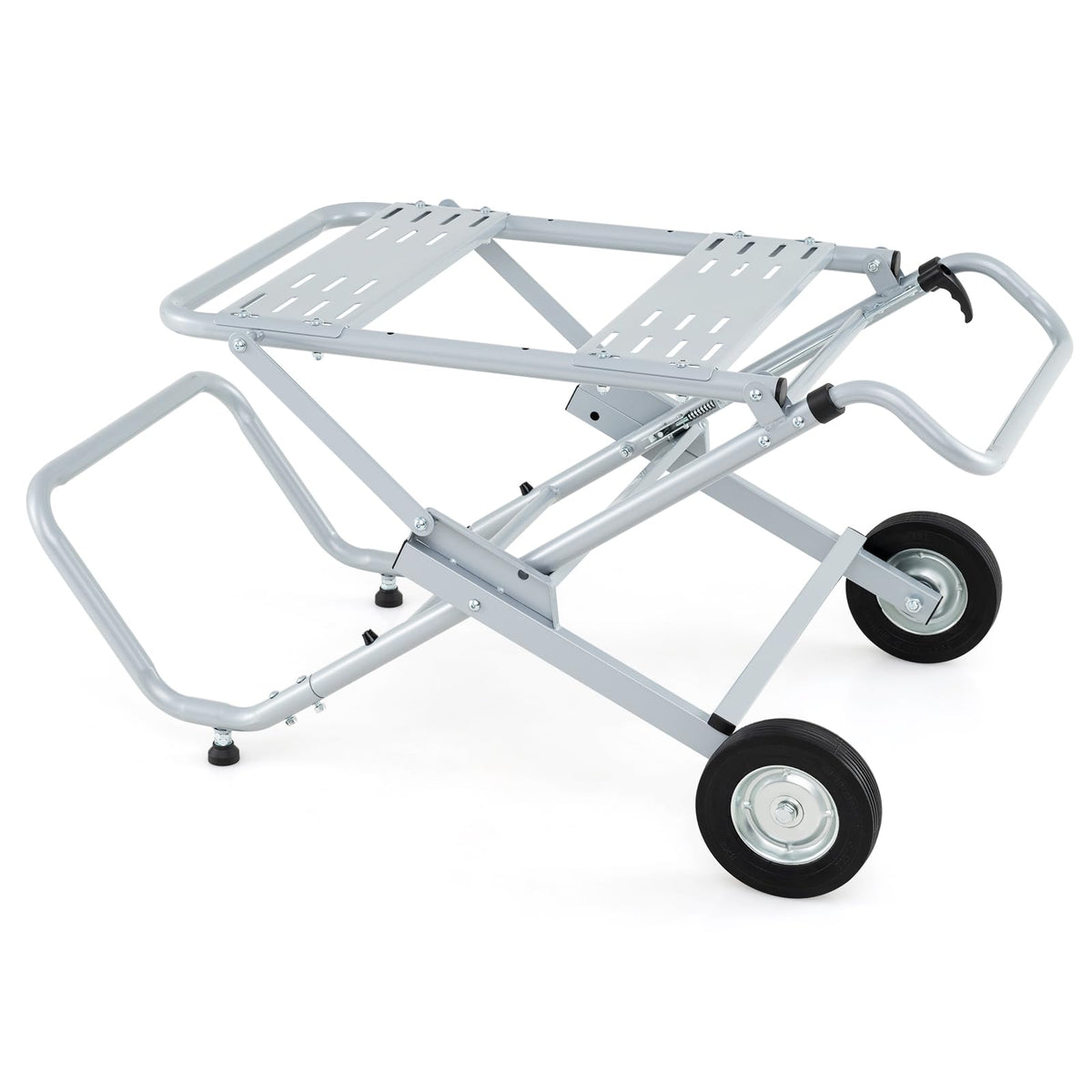 Portable Table Saw Stand | Rolling Foldable Heavy Duty Metal Base with 8-Inch Rubber Wheels - product view 1