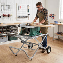 Portable Table Saw Stand | Rolling Foldable Heavy Duty Metal Base with 8-Inch Rubber Wheels - product view 2