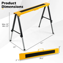 2 Pack Folding Saw Horses with 12 Adjustable Leg Heights and Carry Handles - product view 4