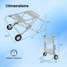 Portable Table Saw Stand | Rolling Foldable Heavy Duty Metal Base with 8-Inch Rubber Wheels - product view 3