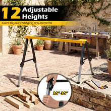 2 Pack Folding Saw Horses with 12 Adjustable Leg Heights and Carry Handles - product view 5