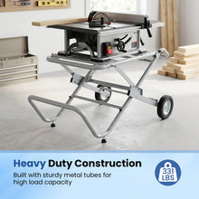 Portable Table Saw Stand | Rolling Foldable Heavy Duty Metal Base with 8-Inch Rubber Wheels - product view 5