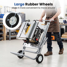 Portable Table Saw Stand | Rolling Foldable Heavy Duty Metal Base with 8-Inch Rubber Wheels - product view 6