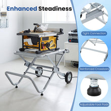 Portable Table Saw Stand | Rolling Foldable Heavy Duty Metal Base with 8-Inch Rubber Wheels - product view 7