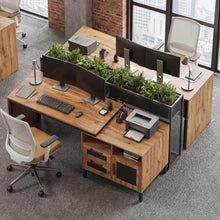 71" Farmhouse Executive Desk with Open Compartments Storage Drawers & Single-Door Cabinet - product view 8