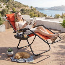 Zero Gravity Chair with Adjustable Backrest & Pillow, Cup Holder Tray - product view 2