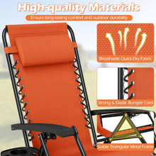 Zero Gravity Chair with Adjustable Backrest & Pillow, Cup Holder Tray - product view 5