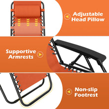 Zero Gravity Chair with Adjustable Backrest & Pillow, Cup Holder Tray - product view 8