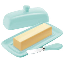 Porcelain Butter Dish With Lid & Knife