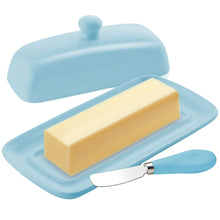Porcelain Butter Dish With Lid & Knife