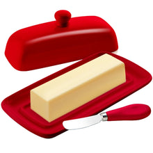 Porcelain Butter Dish With Lid & Knife