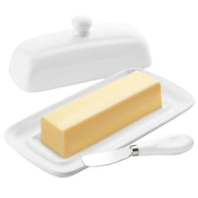 Porcelain Butter Dish With Lid & Knife
