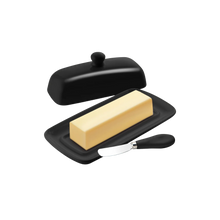 Porcelain Butter Dish With Lid & Knife - product view 1