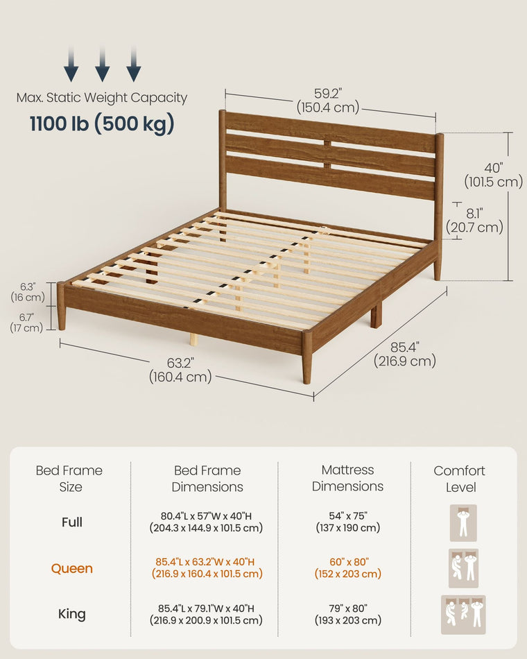 Home Bed Frame with Headboard - product view 1