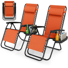 Zero Gravity Chair with Adjustable Backrest & Pillow, Cup Holder Tray