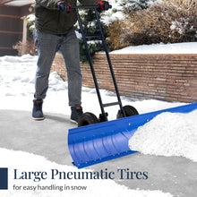 2-Wheel Snow Pusher w/ Adjustable Handle, Reflective Tape - 48in - product view 4