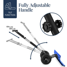 2-Wheel Snow Pusher w/ Adjustable Handle, Reflective Tape - 48in - product view 5