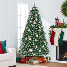 Unlit Frosted Artificial Green Spruce Christmas Tree, w/Easy Assembly - product view 3