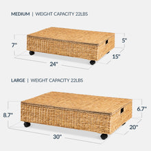 2 PC Water Hyacinth Nesting Underbed Storage Baskets - product view 2