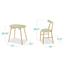 3-Piece Oval Dining Table Set, Small Kitchen Set w/ 2 Chairs - product view 7