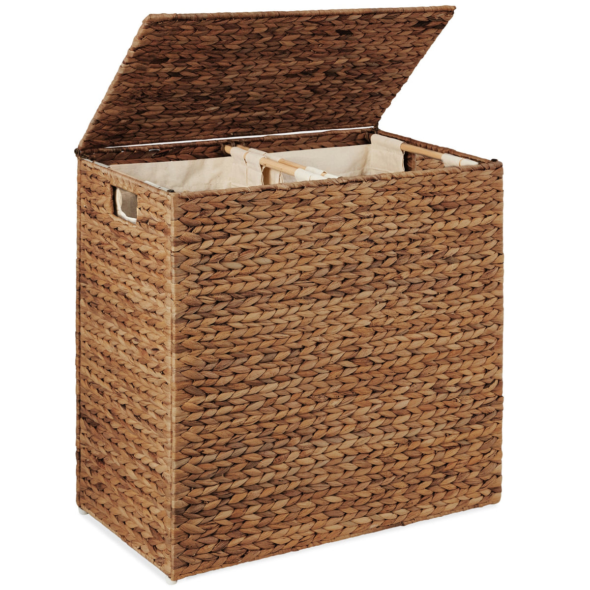 X-Large Laundry Hamper W/ Lid, Woven Laundry Basket, W/ Liner, 53 Gallon - product view 1