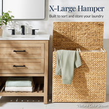 X-Large Laundry Hamper W/ Lid, Woven Laundry Basket, W/ Liner, 53 Gallon - product view 3