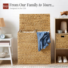 X-Large Laundry Hamper W/ Lid, Woven Laundry Basket, W/ Liner, 53 Gallon - product view 4