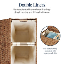 X-Large Laundry Hamper W/ Lid, Woven Laundry Basket, W/ Liner, 53 Gallon - product view 5