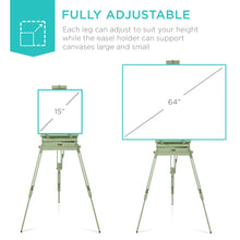 Art Easel for Painting, Portable Adjustable Tripod with 32-Piece Art Set - product view 4