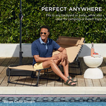 Portable Patio Chaise Lounge Chair Outdoor Recliner w/ Pillow - product view 8