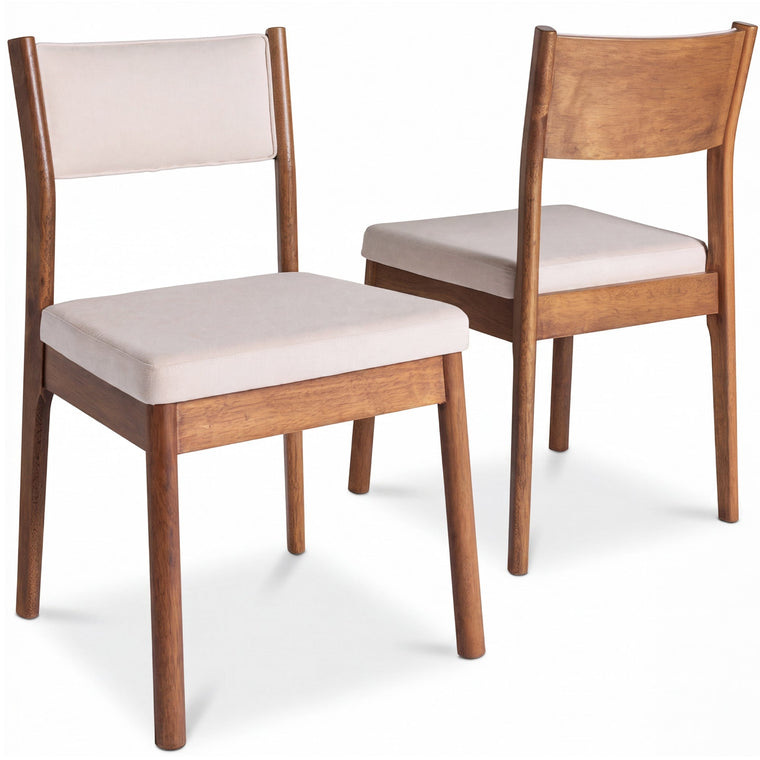 Dining Chairs Set of 2, Modern Solid Wood & Upholstered Dining Chairs - product view 1