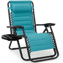 Padded Zero Gravity Recliner Lounger w/Side Tray