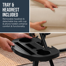 Padded Zero Gravity Recliner Lounger w/Side Tray - product view 8