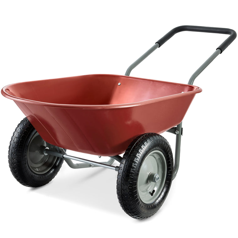 Dual-Wheel Wheelbarrow Garden Cart - product view 1